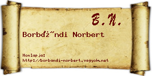 Borbándi Norbert névjegykártya